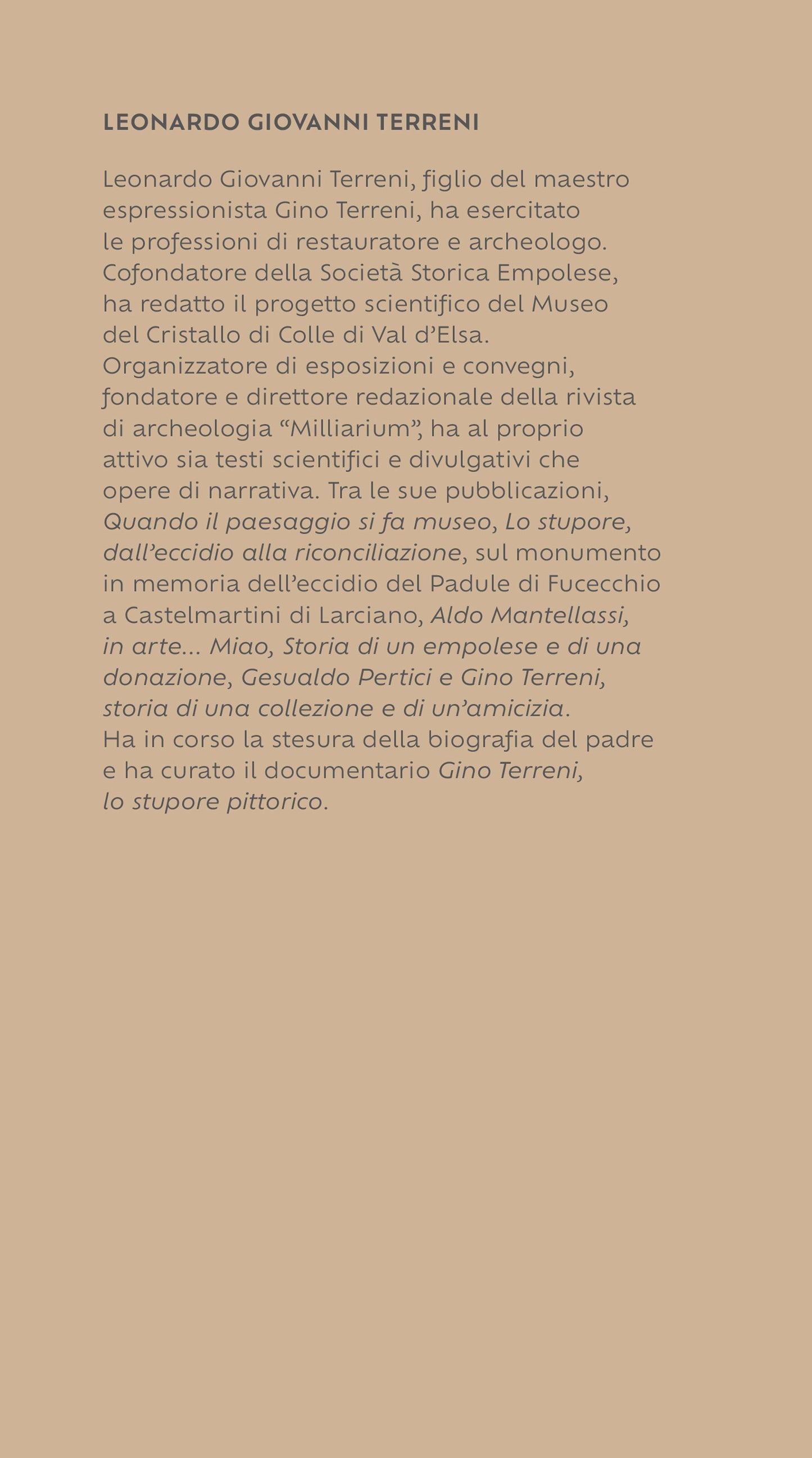 Il sogno di Testore::La storia di Ezio Castellani