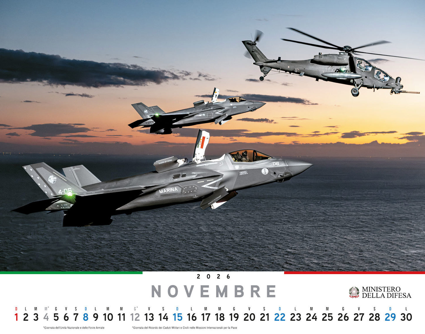Calendario Difesa 2026 - da parete ::La forza che unisce