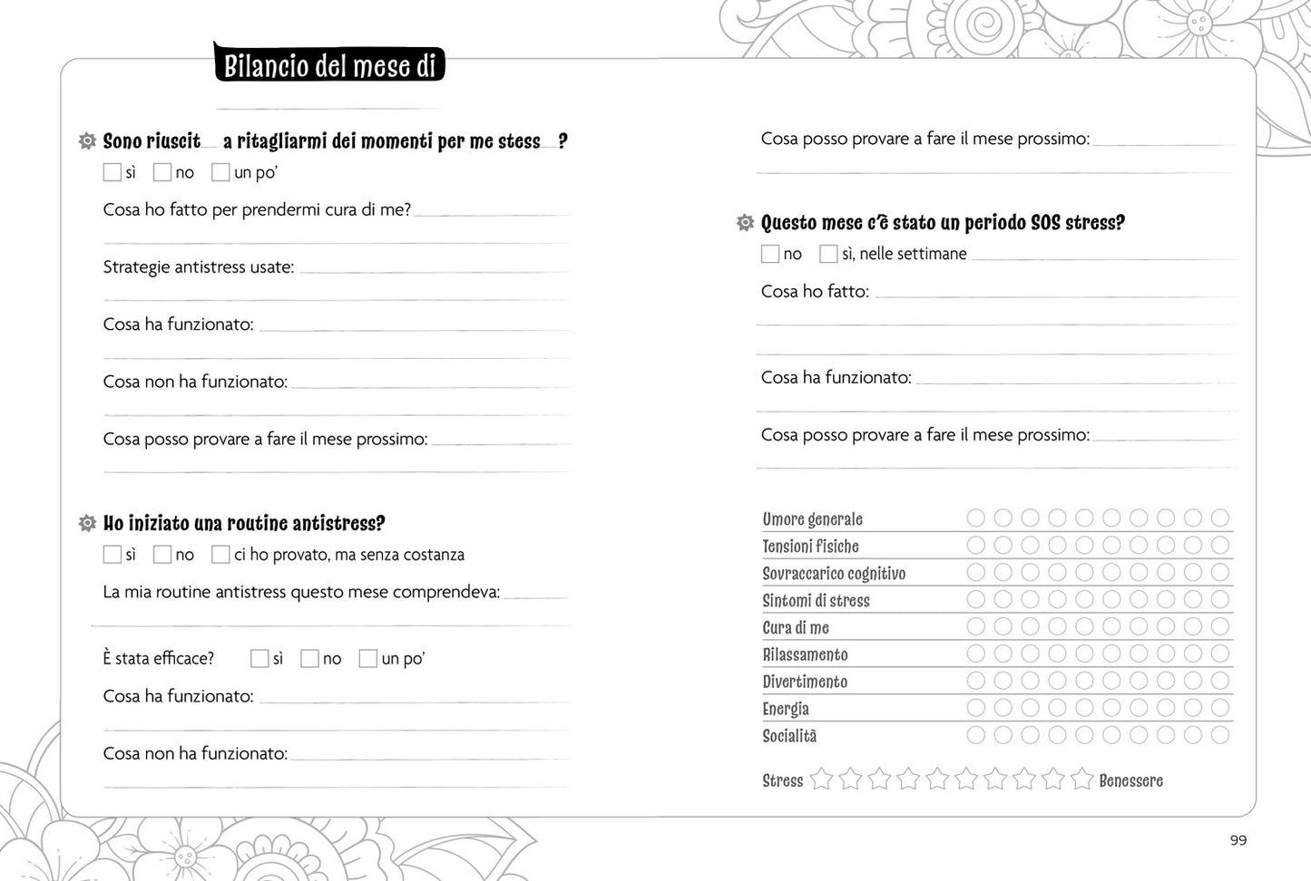 Il mio Planner Anti Stress::Attività guidate per il benessere