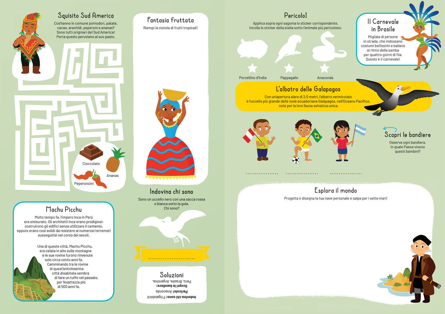 Atlante del mondo::Giochi, attività e sticker per giovani esploratori ed esploratrici