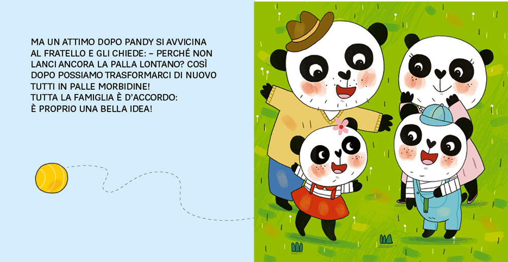 Pandy gioca con la palla