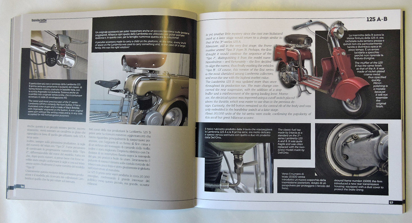 LAMBRETTA 125 A-B::Storia, modelli e documenti/History, models and documents (Ediz. bilingue italiano/inglese )