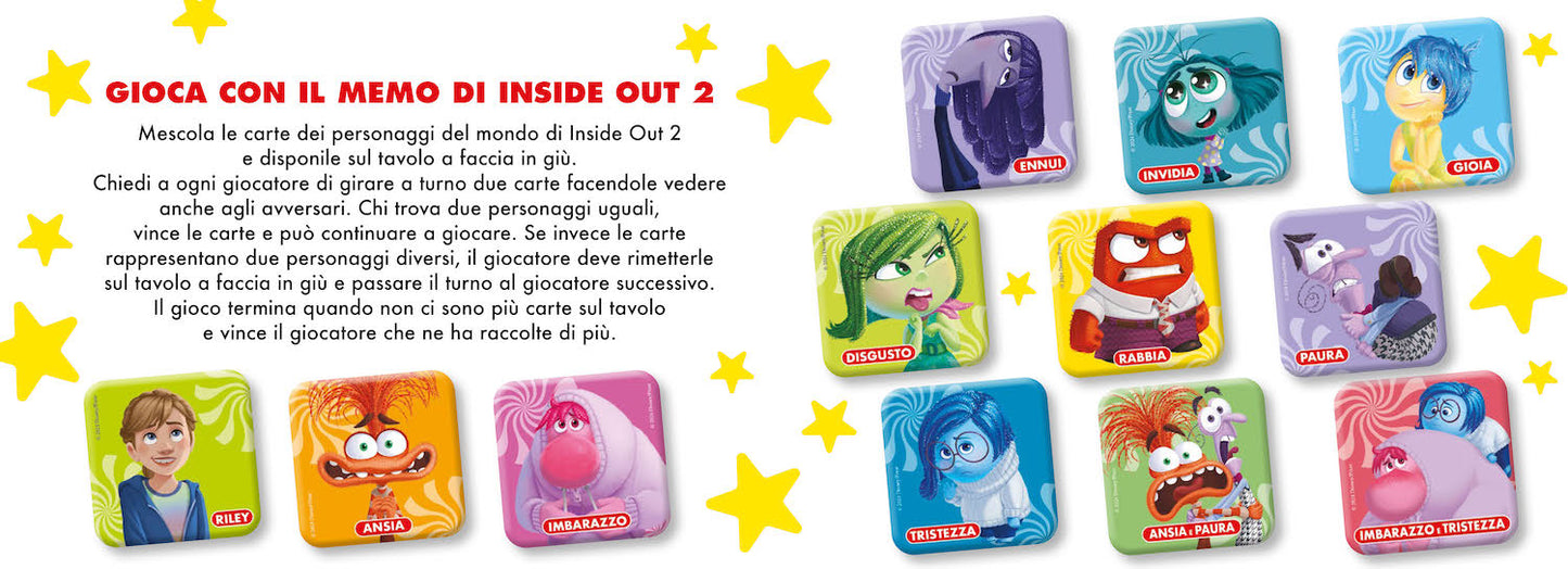 Memo Book delle emozioni Inside Out 2::Un libro e 24 carte per giocare