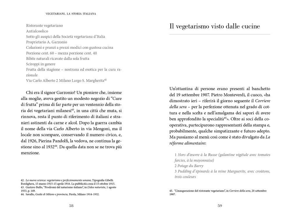 Vegetariani. La storia italiana dal 1900 ai giorni nostri::La storia italiana dal 1900 ai giorni nostri