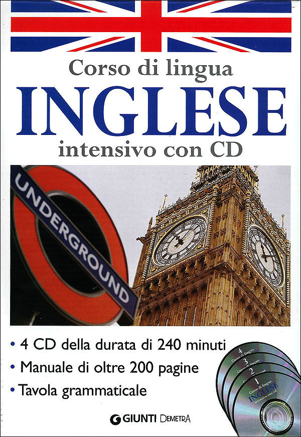 Corso di lingua Inglese intensivo con CD::4 CD della durata di 240 minuti. Manuale di oltre 200 pagine. Tavola grammaticale.
