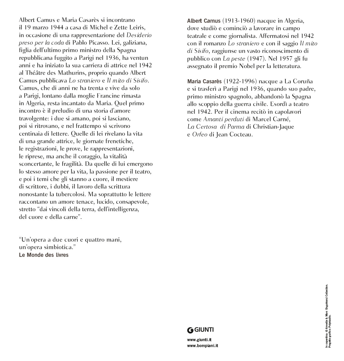 Saremo leggeri::Corrispondenza (1944-1959)