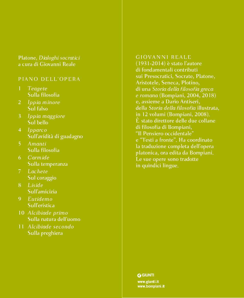 Alcibiade primo. Sulla natura dell'uomo::Testo greco a fronte