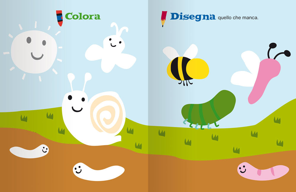 Disegna e colora Animali::3/6 anni