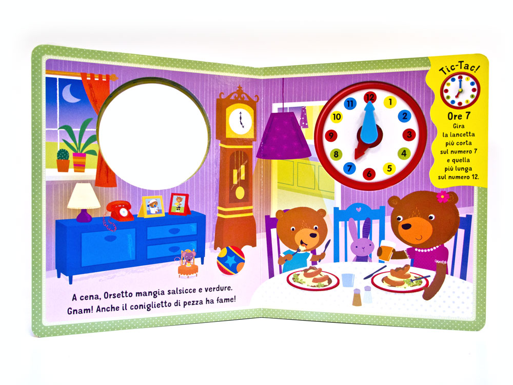 Tic Tac. Libro orologio (con lancette girevoli)::Impariamo a leggere l'ora insieme!