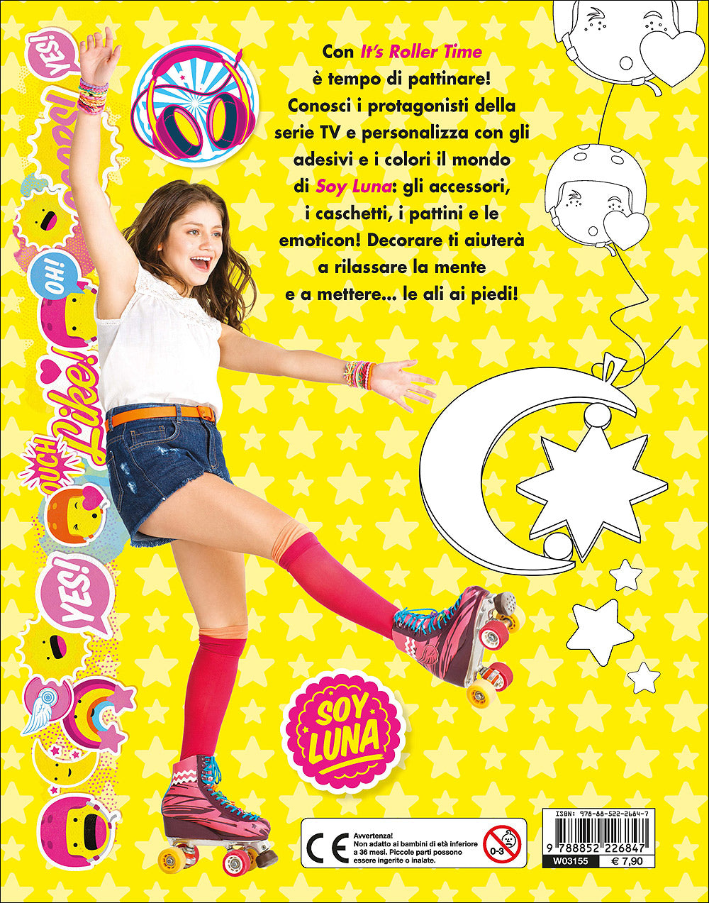 Soy Luna - It's roller time::Il mondo di Luna - Attacca, colora & crea