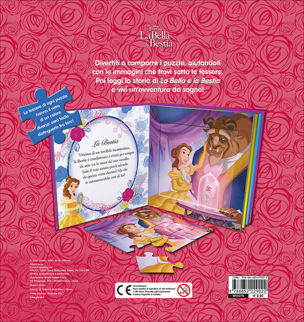 Libri Puzzle - Principesse. La Bella e la Bestia::Con 4 grandi puzzle!