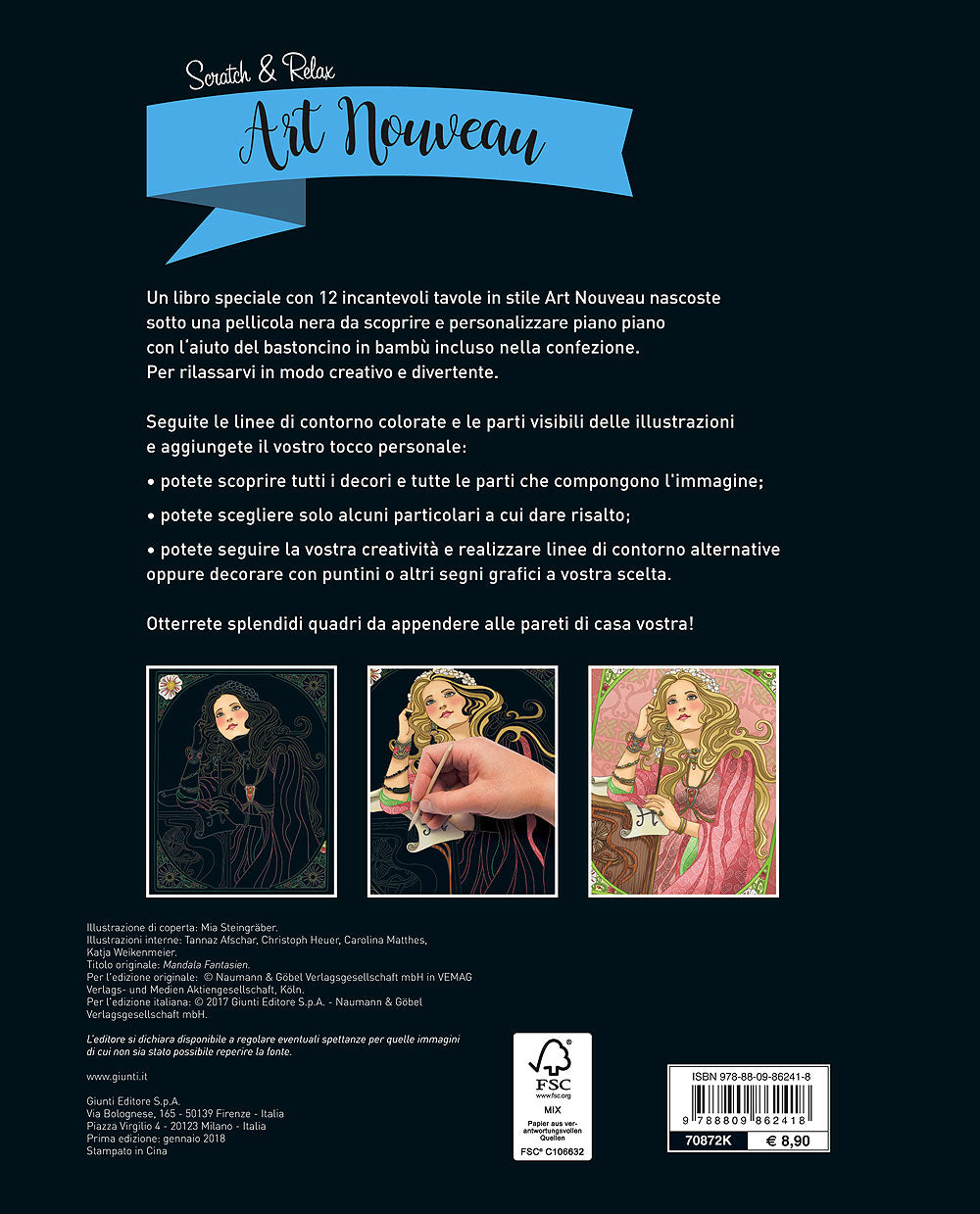 Art Nouveau::12 incantevoli immagini da scoprire e trasformare per rilassarsi in modo creativo