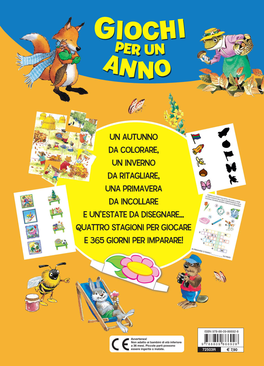 Giochi per un anno::Leggi, gioca, colora, ritaglia e incolla!