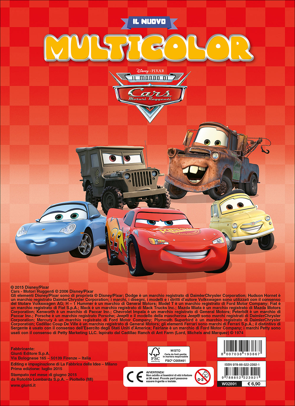 Il nuovo Multicolor - Il mondo di Cars::Tante pagine da colorare
