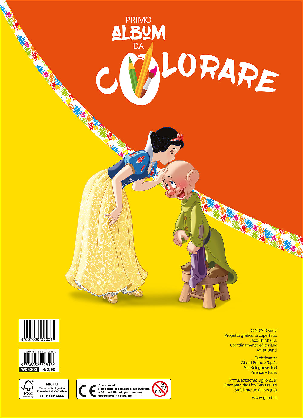 Primo Album da Colorare - Biancaneve e i Sette Nani