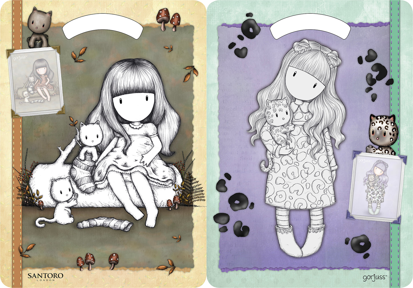 Gorjuss. Sticker&Color. I love animals