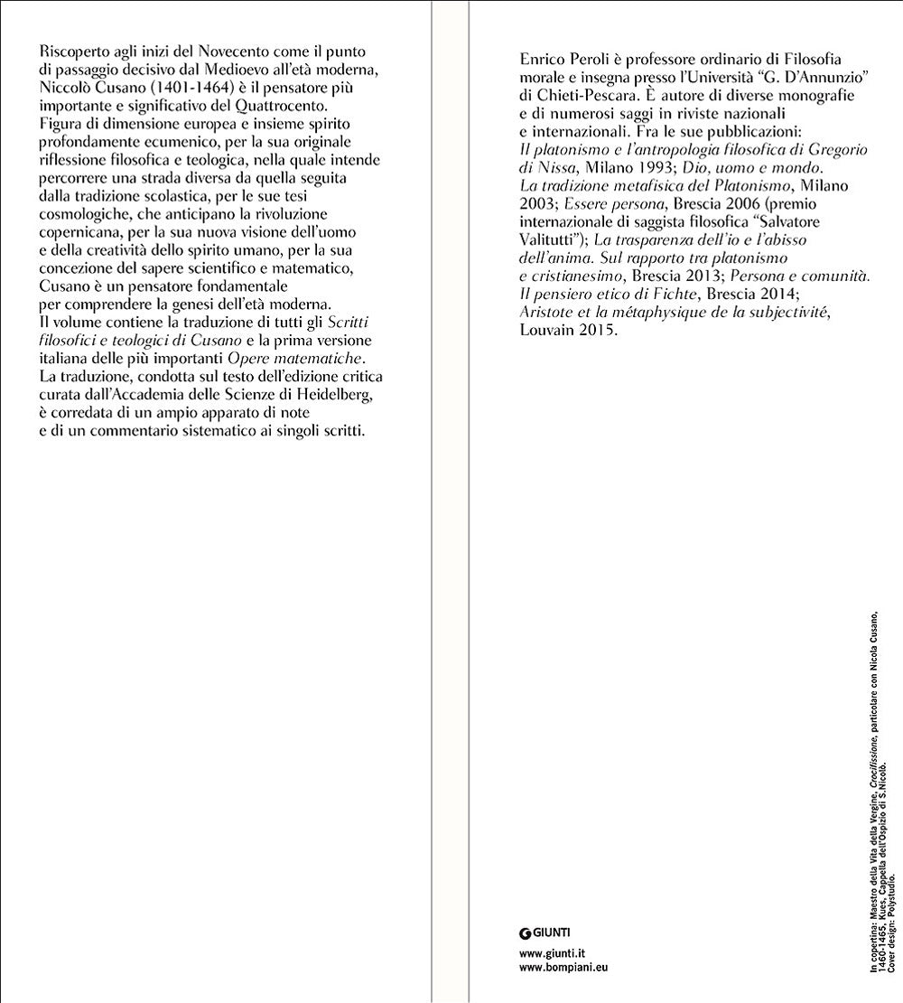 Opere filosofiche, teologiche e matematiche::Testo latino a fronte