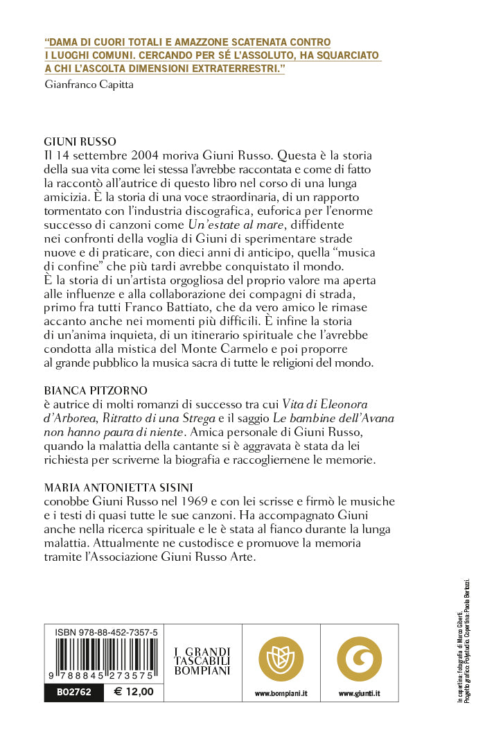 Giuni Russo::Da Un'estate al mare al Carmelo - Con la collaborazione e un testo inedito di Maria Antonietta Sisini - Con una nota di Franco Battiato