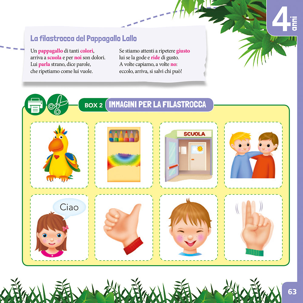 Pappagallo Lallo ::Identificazione precoce di difficoltà fonologiche e laboratori per lo sviluppo linguistico da 3 a 5 anni