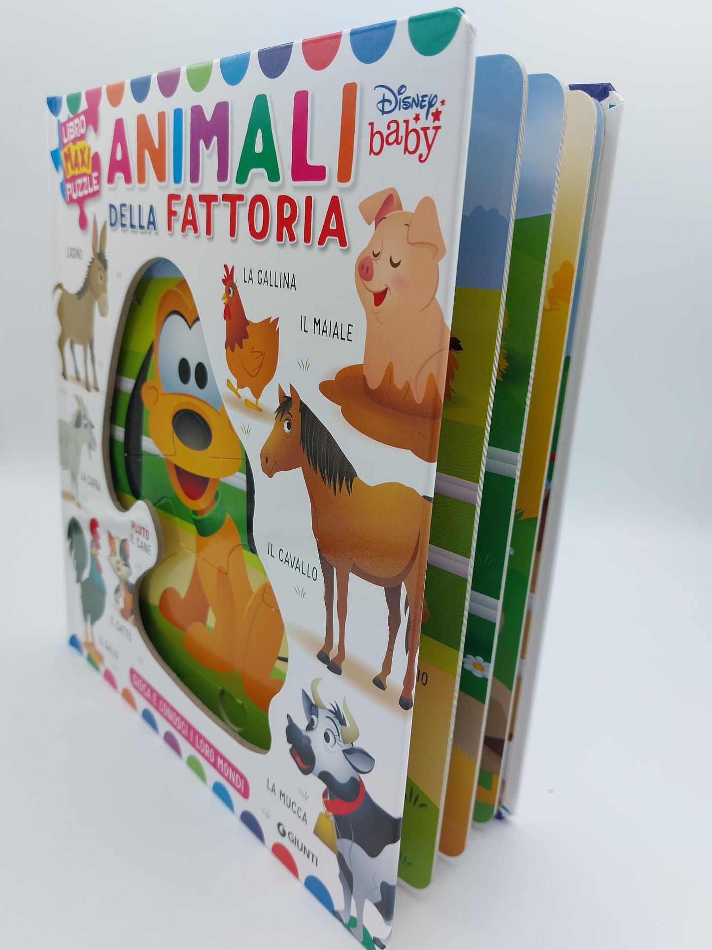 Libro Maxi Puzzle Animali della fattoria::Gioca e conosci i loro mondi
