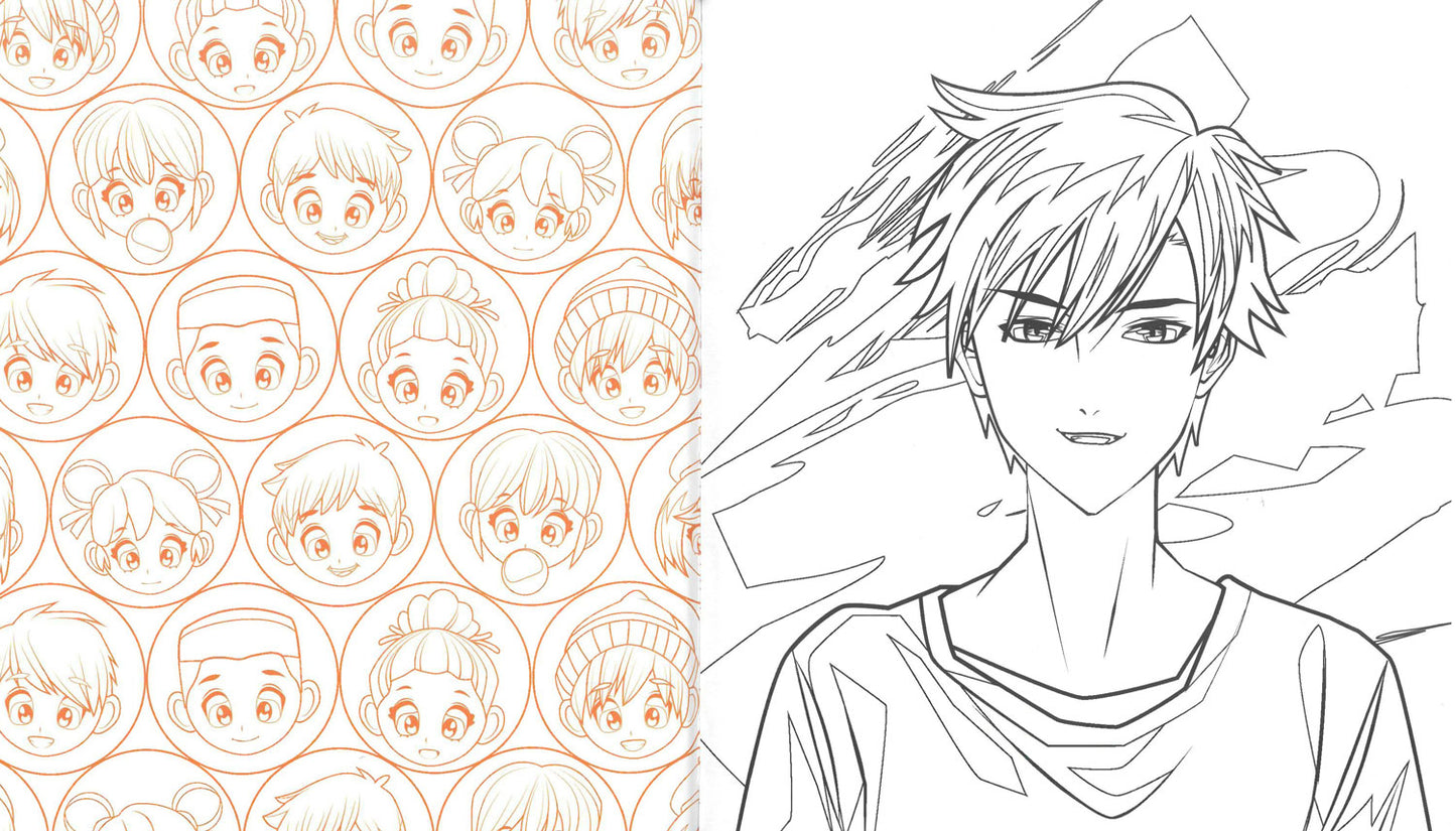 Manga Coloring::Fantastici personaggi in stile anime e manga da colorare