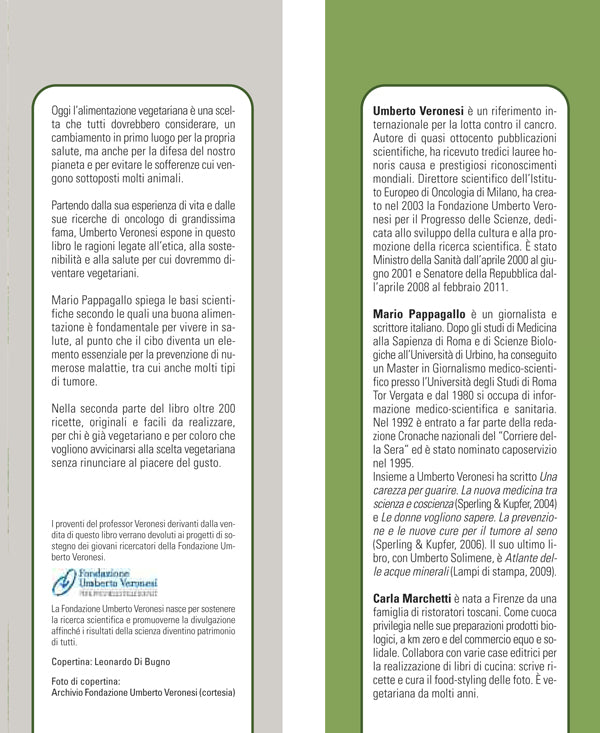 Verso la scelta vegetariana::Il tumore si previene anche a tavola - Con oltre 200 ricette di Carla Marchetti