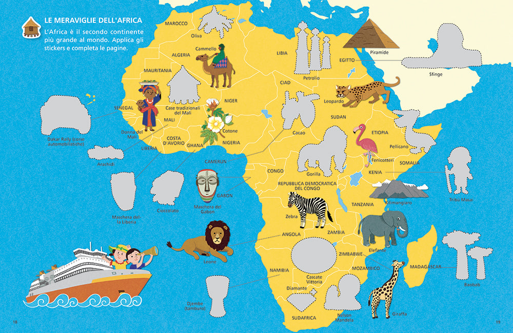 Viaggio intorno al mondo::Bandiere, popoli e monumenti
