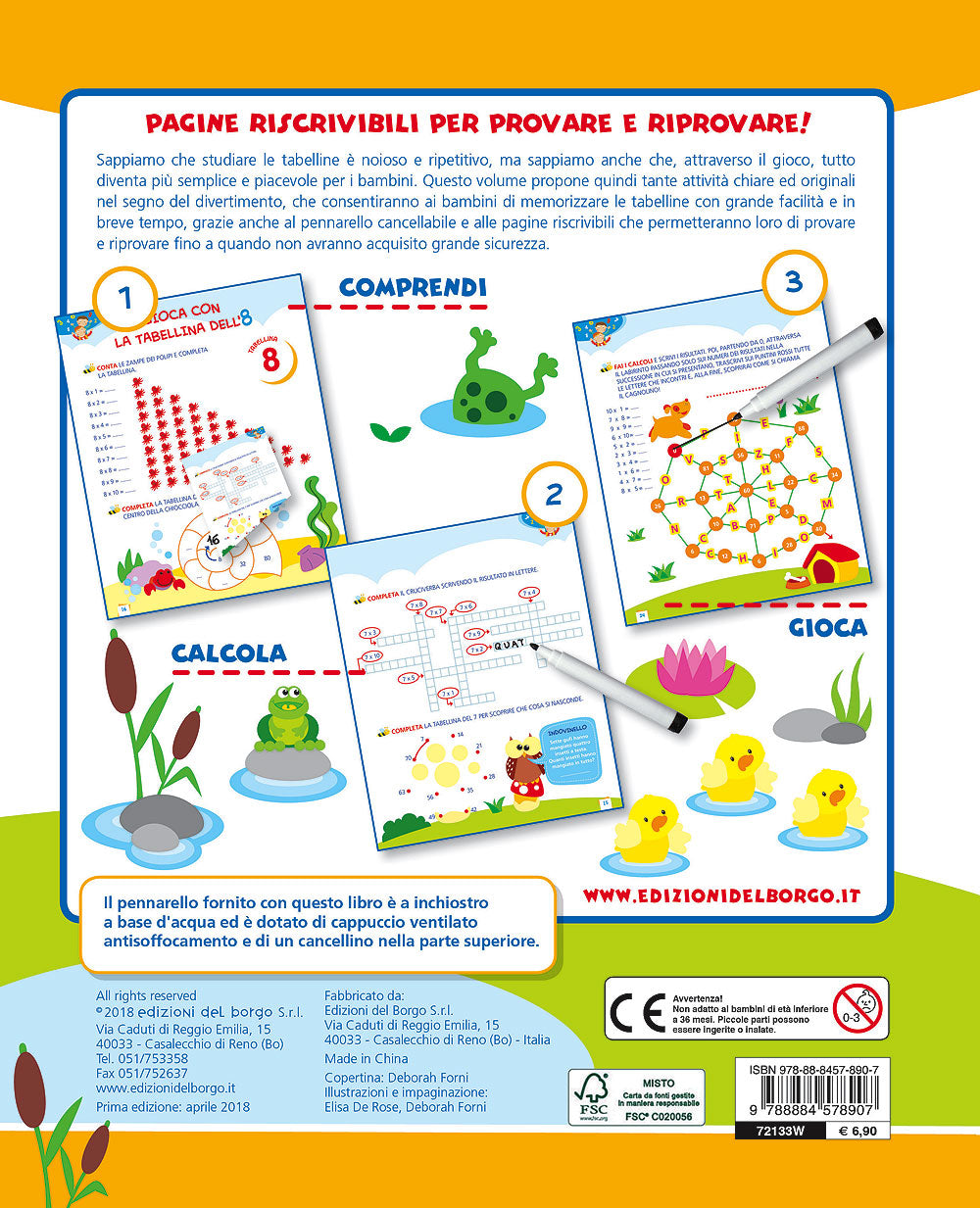 Imparo le tabelline::Con pennarello con inchiostro a base d'acqua