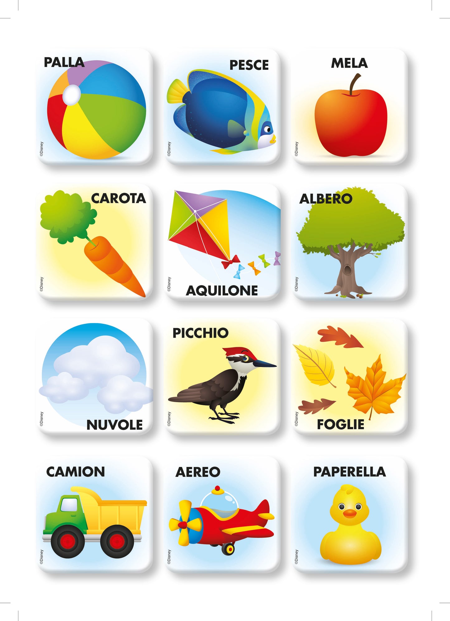 Disney baby Memo leggi e gioca Prime parole::Un libro e 24 carte per giocare