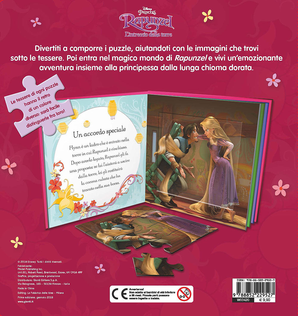 Libri Puzzle - Principesse. Rapunzel. L'intreccio della torre::Con 4 grandi puzzle!