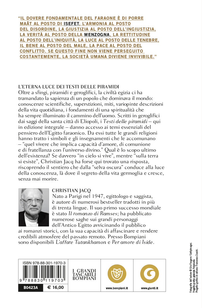 L'eterna luce dei Testi delle piramidi::Guida ai miti e alla spiritualità degli antichi Egizi