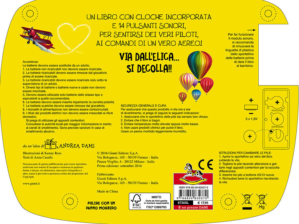 Plane Book::Con 14 pulsanti sonori
