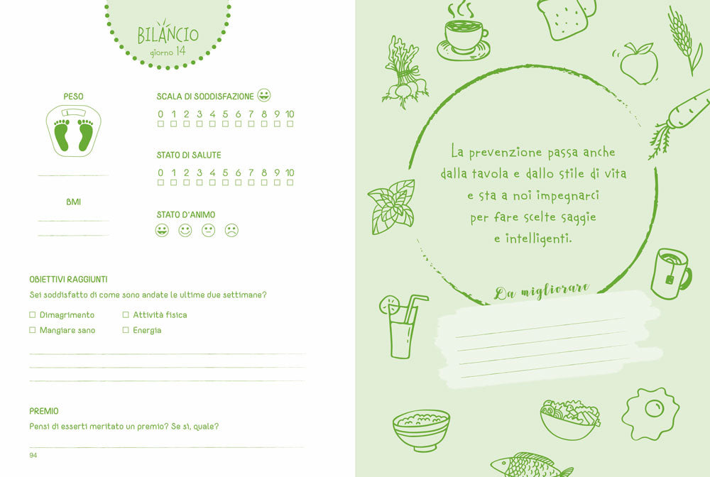 Il mio diario alimentare::10 minuti al giorno per tornare in forma e mantenersi in salute