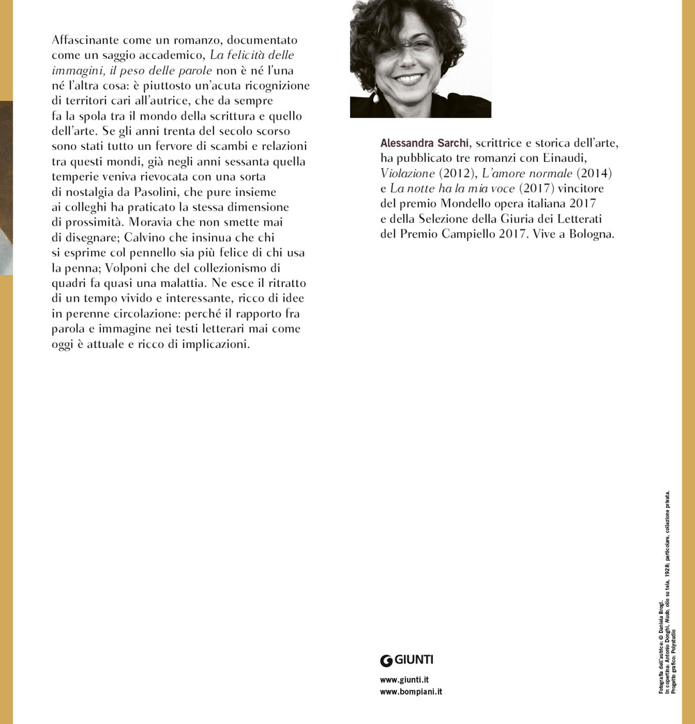 La felicità delle immagini, il peso delle parole::Cinque esercizi di lettura di Moravia, Volponi, Pasolini, Calvino, Celati