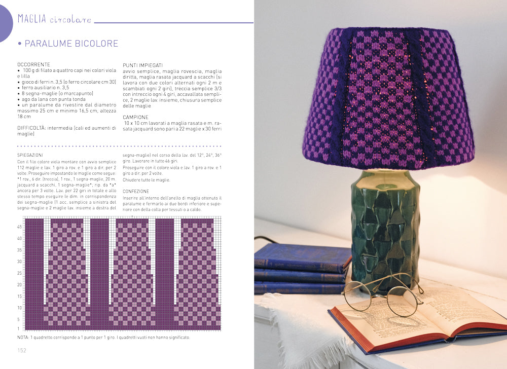 Scuola di maglia::120 punti diversi, le basi del lavoro e un’intera parte sulla MAGLIA CIRCOLARE