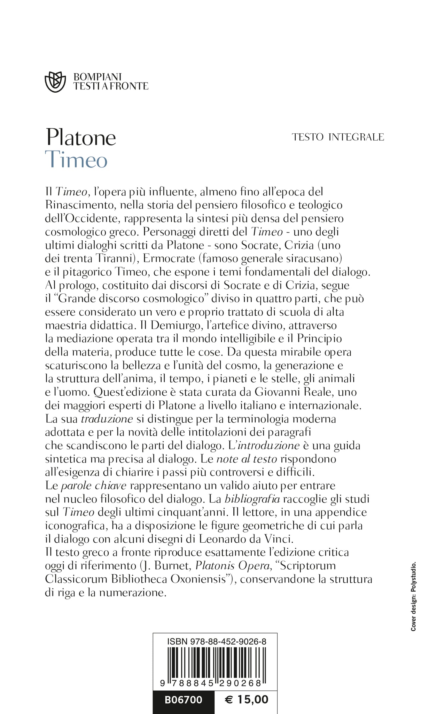 Timeo::Testo greco a fronte