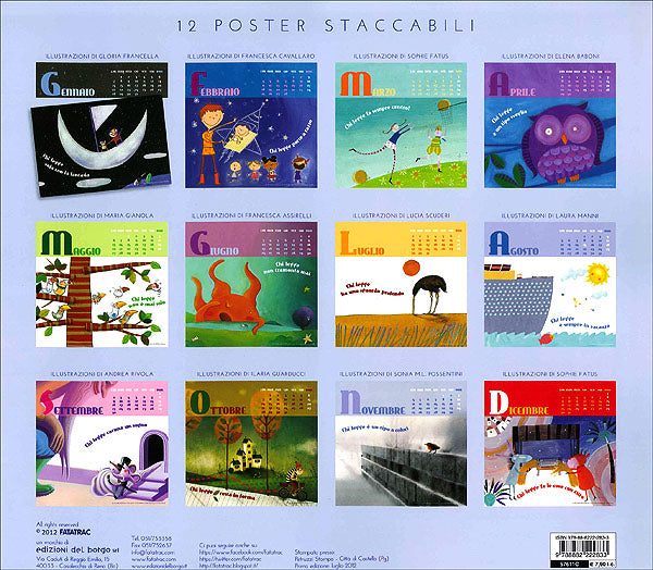 Calendario 2013 - Chi legge... sogna tutto l'anno::12 poster staccabili