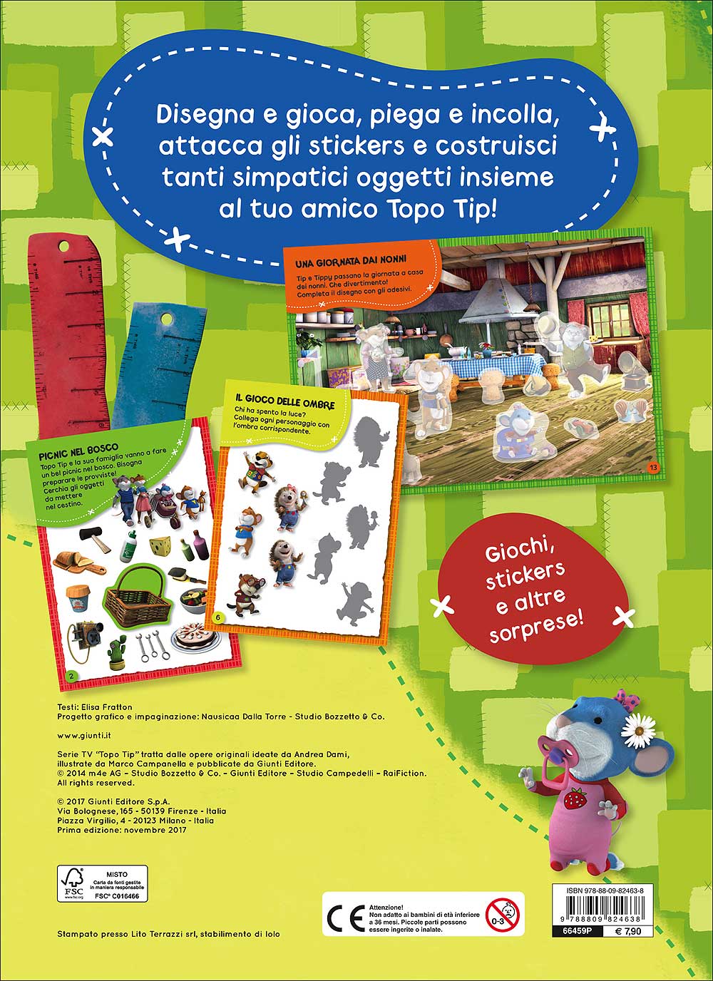 Gioca e crea con Topo Tip::Con stickers e tante sagome da staccare
