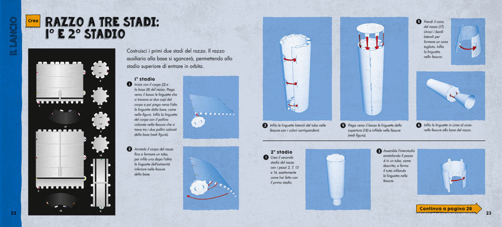 Scopri lo Spazio::Contiene i modelli da assemblare e un libro di 64 pagine