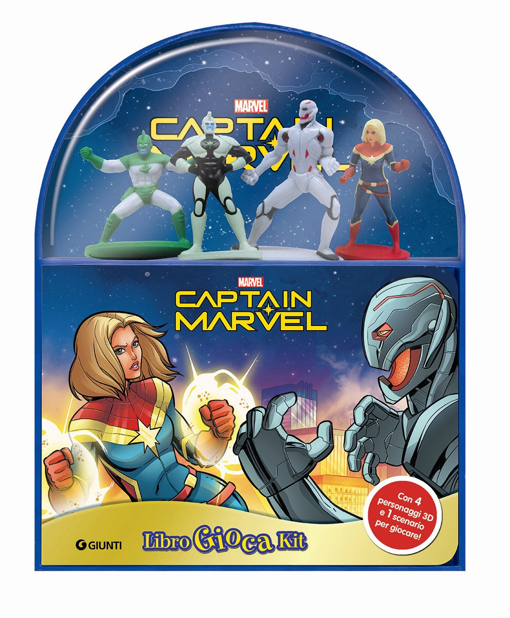 LibroGiocaKit - Captain Marvel::Con 4 personaggi 3D e 1 scenario per  giocare!