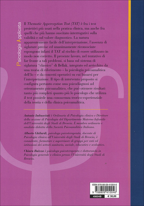 Manuale clinico del TAT::Sistemi diagnostici - Seconda edizione