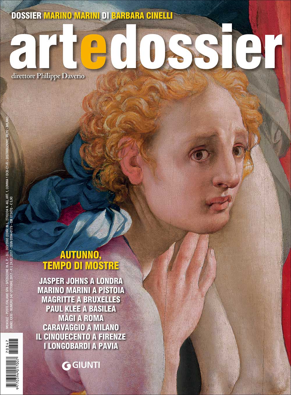 Art e dossier n. 347, ottobre 2017::allegato a questo numero il dossier: Marino Marini di Barbara Cinelli