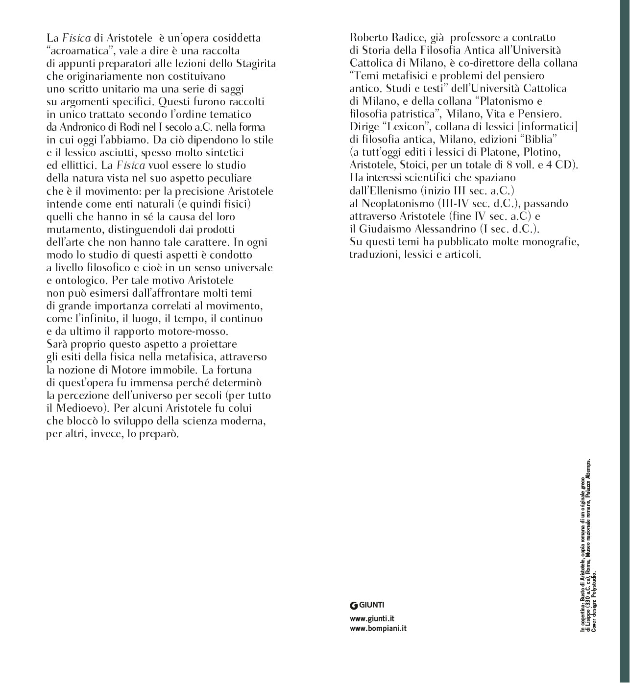 La fisica. Testo greco a fronte