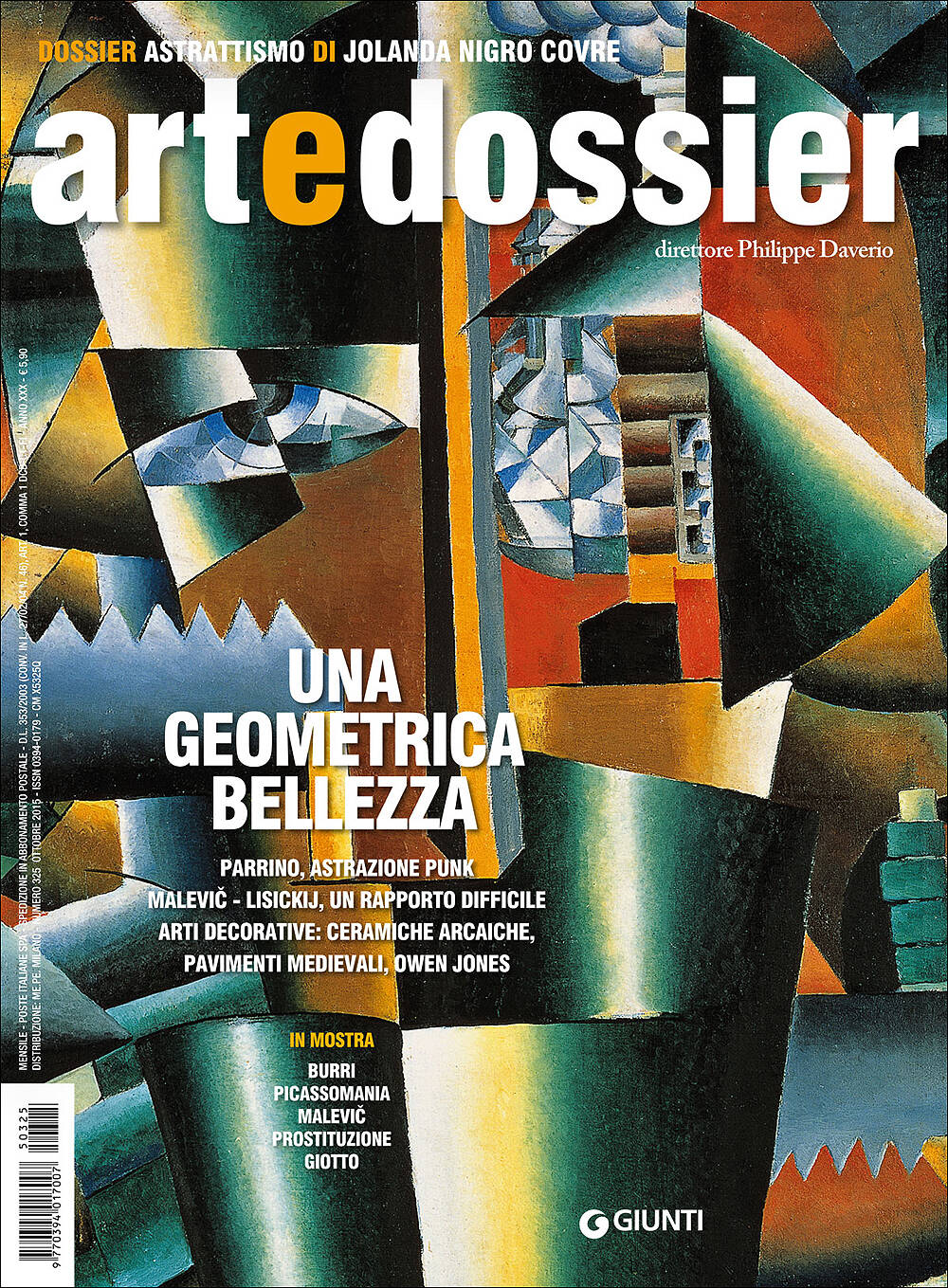Art e dossier n. 325, ottobre 2015::allegato a questo numero il dossier: Astrattismo di Jolanda Nigro Covre