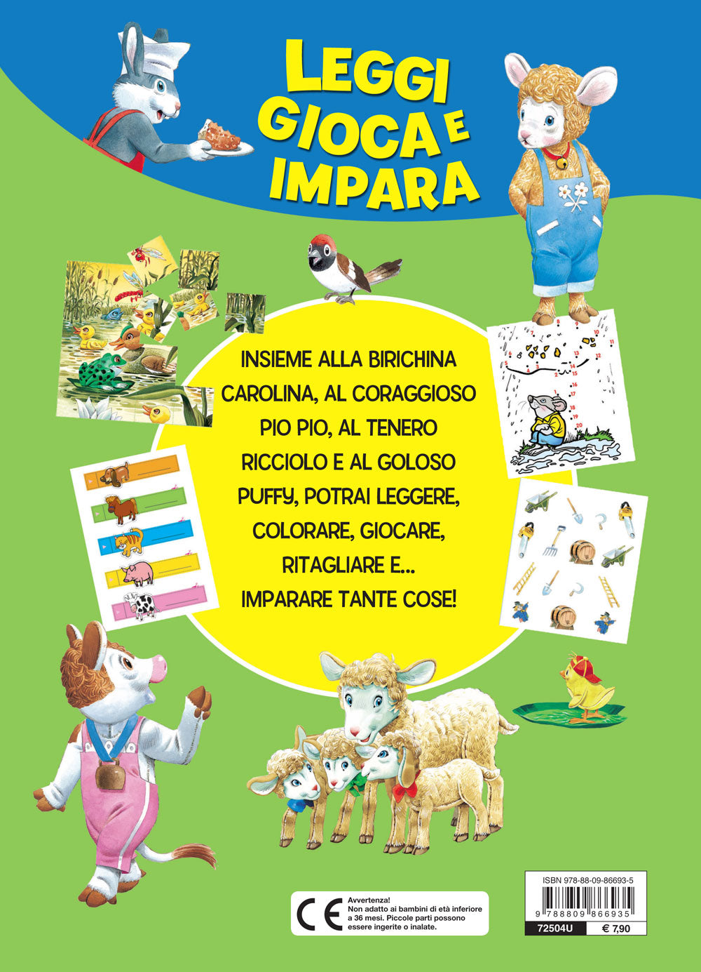Leggi, gioca e impara::Con Carolina, Pio Pio, Ricciolo e Puffy