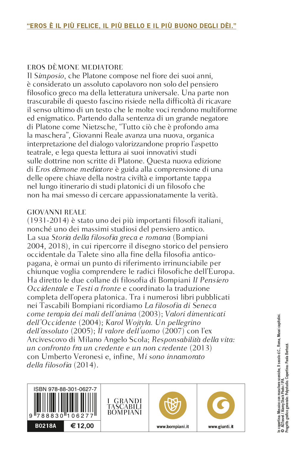 Eros dèmone mediatore.::Il gioco delle maschere nel Simposio di Platone