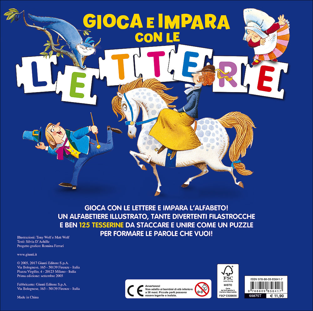 Gioca e impara con le lettere::Con tante tessere da staccare!