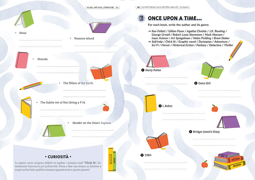 Compiti delle vacanze per i grandi English::Ripassa, impara e divertiti