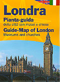 Londra::Pianta-guida della città con musei e chiese