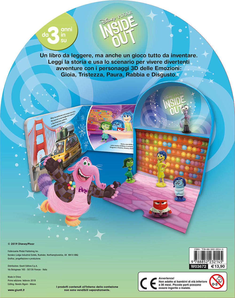 Inside Out - LibroGiocaKit::Con le 5 Emozioni 3D e 1 scenario per giocare!